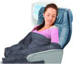 Cloudz Cozy Fleece Airplane Travel Blanket for Your Flight, Car, Camping, Home or Comforting Warmth Anywhere! - Grey
