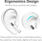 A-Focus Anti-Slip Set for AirPods 4 Silicone Adjustable Ear Hook Ergonomic Design Wings Wingtip Ear Hooks Tips Strap Sport Earbuds Accessories Eartip Compatible with AirPods 4th White