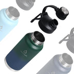 Wide Mouth Water Bottle with Straw Lid Dustproof, 24/32/40/64 Oz Hydro Vacuum Insulated Flask, Dishwasher Safe Stainless Steel Water bottle, Keep Cold 24 Hour/Hot 12 Hour-32 Oz Night Blue