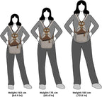 KouLi Buir Canvas Sling bag,Small Crossbody Backpack,Convertible Chest Bag Casual Daypack For Outdoor Cycling Hiking Travel (B3611-Leaden-N)