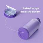 BOTTLE BOTTLE 32oz Insulated Water Bottle Stainless Steel Sport Water Bottle with Straw Dual-use Lid Design for Gym with Pill Box