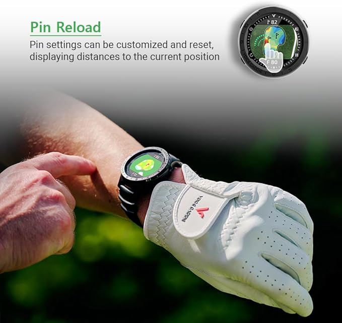Voice Caddie A3 Golf Watch Subscription Free with Green Undulation, 40k+ Preinstalled Courses, Lightweight w/Slope Mode 1.3" Color Touchscreen, Pin Reload, Smart Green View Golf GPS & Fitness Mode BK