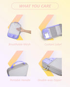 BAGSMART 6 Set /4 Set/2 Set Compression Packing Cubes for Travel, Lightweight Luggage Organizer Bags, Durable Space Saver Bags Travel Essentials