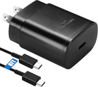 Super Fast Charger USB C Charger,25W USB C Wall Charger Block &8FT Type C Cable for Samsung Galaxy S26/S25/S24/S24 Ultra/S24+/S23/S23Ultra/S23+/S22/S22+/S22Ultra/S21/S21+/S20/S20+/S10/Note 20/Note 10