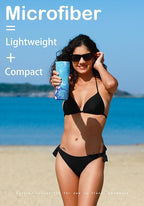 2 Pack Microfiber Lightweight Beach Towel Sand Free Quick Dry Absorbent Thin Compact Towels for Swimming Pool Camping Beach Accessories Large Easy Pack Travel Things for Vacation Essentials Gift