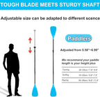 SUP Paddle – 4-Piece Adjustable Kayak Oar, Detachable Aluminum Alloy Paddle Board Paddles, Floating Carbon Fiber Textured Blade, Lightweight & Durable with Stretchable Leash