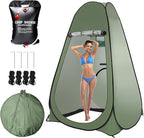 Pop Up Tent Upgrade Privacy Camping Shower Tent Portable Outdoor Sun Shelter for Outdoor Bathing Toilet Camping Biking Hiking Beach with 5.3 Gallon Shower Bag