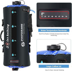 Camping Shower Bag, 5 Gal/20L TPU Material Portable Shower Bag with Foot Pump and Press-Type Shower Nozzle for Camping Beach Swimming Outdoor Traveling Hiking