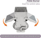 Outdoor Camping Stove Accessory Pellet Bin with Burner for Tent Stove(Silver)