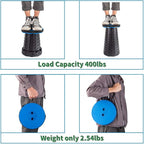 Boreeman Upgraded Folding Stool Lightweight Yet More Sturdy with Load Capacity 400lbs Portable Collapsible Stool for Camping Fishing Hiking BBQ (Blue)