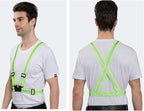 3Pcs Reflective Running Vest, Adjustable Elastic Straps Lightweight 360°High Visibility for Outdoor Walking, Jogging