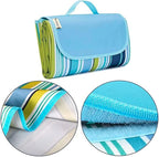 K Y KANGYUN Extra Large Picnic Blanket Outdoor Beach Blankets, Water-Resistant Foldable Sandproof Blankets Cute Picnic Mat for Beach, Camping Grass Lawn Park Mats (Blue, 80x60 in)