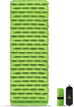 ATEPA ThermAir Backpacking Sleeping Pad, 6 R-Value Insulated Ultralight Inflatable Sleeping Pad Folding Camping Mattress with 7 Layers & Storage Bag for Camping Backpacking, Wide Long Size (72"x25")