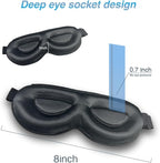 PROMEED Adjustable 23 Momme Mulberry Silk Sleep Mask, 3D Contoured No-Pressure Cup Eye Mask for Sleeping, Super Soft Breathable Blindfold, Perfect Blocks Light for Sleeping (Champagne)