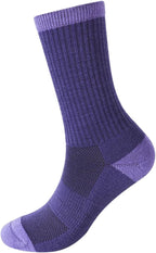 EnerWear 4 Pack Women's Merino Wool Outdoor Hiking Trail Crew Sock