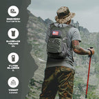 Maelstrom Hydration Hiking Backpack with 2L/3L Water Bladder, High Flow Bite Valve Camping Daypack Lightweight