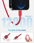4 Pack [Apple MFi Certified] Apple Charging Cables 3ft, iPhone Chargers Lightning Cable 3 Foot, Fast iPhone Charging Cord for iPhone 14/14Pro/13/13Pro/12/11/11Pro/11Max/ X/XS/XR/XS Max/8, ipad(Red)