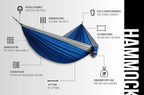 Bear Butt 2 Person Portable Hammock - Backpacking to Camping - Double Hammock for Travel & Outdoor