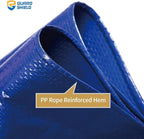 GUARD SHIELD Tarp 10x10 Feet Waterproof Blue/Silver Tarps 8Mil Multi Purpose UV Resistant Cover for Outdoor,Camping,Tent,Boats