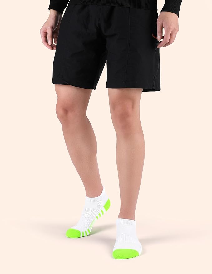 Airacker Ankle Athletic Running Socks Cushioned Breathable Low Cut Sports Tab Socks for Men and Women (6 Pairs)