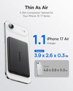 Baseus 0.3" Ultra Slim 5000mAh MagSafe Portable Charger Bundle with 10,000mAh 30W Magnetic Portable Charger Built-in Braided USB-C Cable for iPhone 17 Pro Max/Air/16/15/14/13, AirPods, iPad