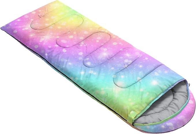 QOOMO Animals Camping Sleeping Bags,3 Season Warm & Cool Weather,Lightweight,Waterproof Sleeping Bags for Adults & Kids,Traveling,and Outdoors,Camping Gear Equipment