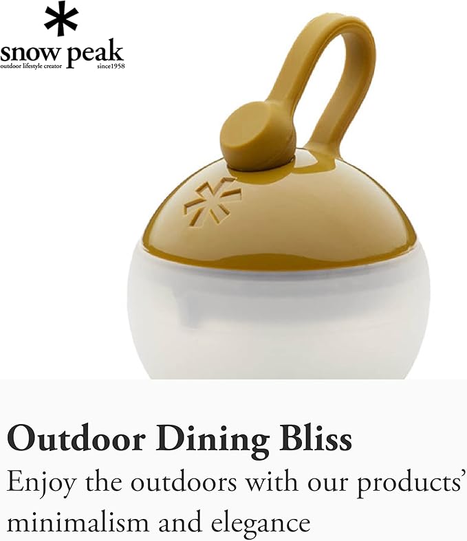 Snow Peak Hozuki Mini Lantern, Compact, Bright, Portable, Camping Light, Gold
