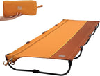 TIMBER RIDGE Lightweight Aluminum Camping Cot, 20-Second Quick Set-Up Folding Cot Low Profile with Zipper Closure, Portable Carry Bag for Camping, Travel and Outdoors, Support up to 225lbs, Orange