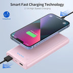 Portable Charger Power Bank 26800mah,Ultra-High Capacity Safer External Cell Phone Battery Pack,2 USB Output High Speed Charging Power bank Compatible with iPhone 16/15/14/13/12 Samsung Android-Pink