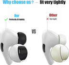 3 Pairs Replacement Ear Tips for AirPods Pro and 2nd Generation with Noise Reduction Hole, Silicone Ear Tips for AirPods Pro with Portable Storage Box and Fits in Charging Case (S/M/L, Black)