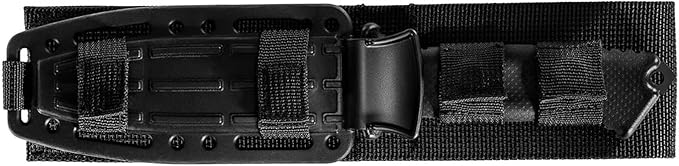 Gerber Gear Prodigy Fixed Blade Survival Tactical Knife - Made in USA Full Tang, Serrated Edge Knife - American High Carbon Steel Blade - Molded Soft-Grip - with Protective MOLLE Sheath - Black