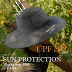 Home Prefer UPF50+ Mens Sun Hat Wide Brim Fishing Hat Foldable Large Brim UV Protection Sun Hat for Men Women Beach Gardening