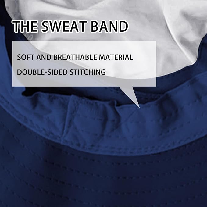 Sun Hats for Men Women Fishing Hat UPF 50+ Breathable Wide Brim Bucket Hats Summer UV Protection Safari Hat with Neck Flap