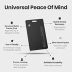 Dual Platform Rechargeable Air Tags Wallet Tracker Card, Dual System Smart Card, Compatible with Apple Find My & Google's Find Hub, Item Locator, Credit Card Size Tracker, Waterproof&Light (Black)