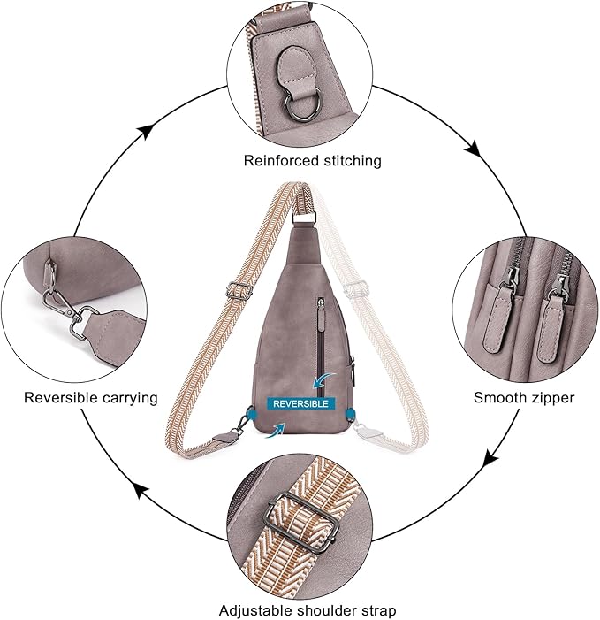 CLUCI Crossbody Bags for Women Men,Leather Sling Bag Cross Body Backpack for Woman Gifts for Women Birthday Unique