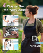 Portable Waist Fan Clip on, Personal Wearable Belt Fan 10000mAh Rechargeable Battery Under Shirt,5 Speeds with light, Neck Fan Hands-Free Cooling For Outdoor Camping Travel (White)