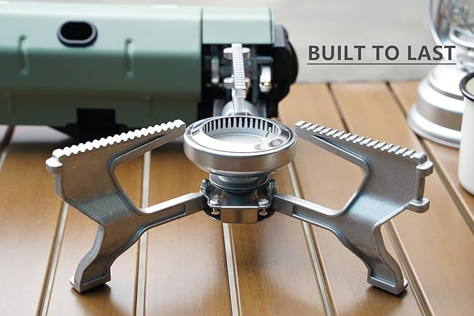 ONLYFIRE OUTDOOR LIVING Foldable Camping Stove with Storage Bag, Portable Butane Stove with Bottle Opener, Gas Stove for Picnic, Backpacking Hiking, Adventure, Car Travel, RV Trip, Emergency, GS330