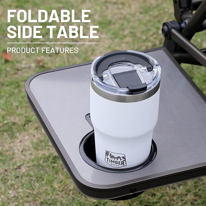 TIMBER RIDGE Oversized Zero Gravity Chair, 33In Wide XXL Zero Gravity Reclining Chair with Side Table, Full Padded Lounge Chair for Outdoor Camping Patio Lawn, Heavy Duty Supports 500lbs, Blue-2 Pack