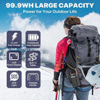 Portable Power Bank Station 99Wh Outdoor Generator with Flashlight LCD Display Backup Phone Battery Pack Portable PD Fast Charger for Laptop Cellphone Travel Camping Home Use