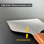 Stainless Steel Metal Spatula Set For Griddle, Grill Spatula Scraper for BBQ/Flat Top Grill- Full Tang Handle -Thicked Blade- Beveled Edges, Great Griddle Accessories for Pancake/Smash Burgers