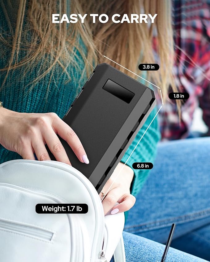 SinKeu Portable Power Bank with AC Outlet, 65W/110V Portable Laptop Charger with QC3.0 USB*1/USB-C *1, 88.8Wh/24000mAh Laptop Power Bank Fast Charging for Camping Travel Home Power Backup