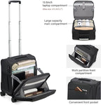 Hanke 16 Inch Underseat Carry On Luggage with Wheels Small Suitcase Softside Luggage Bags for Travel Lightweight Suitcases with Wheels Travel Luggage Personal Item for Men and Women(Dark Gray)