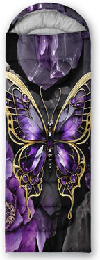 AILONEN Pink Lovely Rabbit Sleeping Bag for Girls Kids Adults,Warm and Cool Weather,Lightweight,Waterproof Backpacking,Cartoon Flowers Printed Bunny Sleeping Bag for Camping