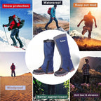Waterproof Gaiters,Hiking Gaiters,Lightweight Adjustable Leg Gaiters for Men Women,Available in All Seasons,Hiking,Skiing,Mountain Climbing,etc.