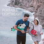 HAUSHOF High Back Beach Chair, Mesh Back Folding Chair, Lightweight Low Seat Camping Chairs with Cup Holder, Carry Bag, Padded Armrest for Outdoor Beach Lawn Camping Picnic Festival