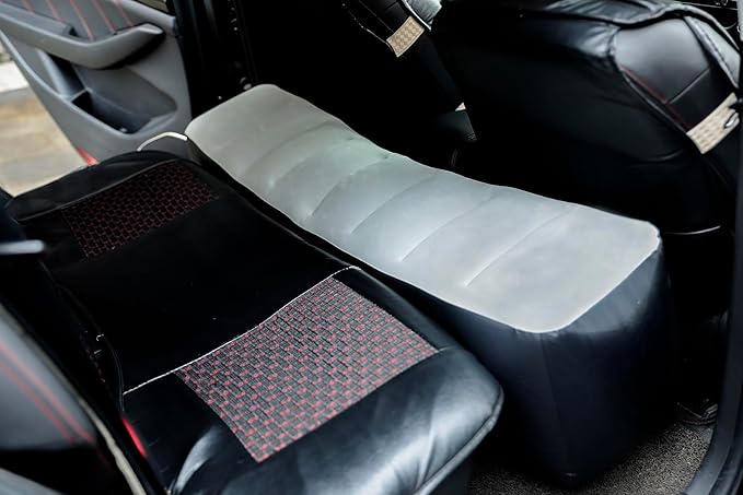 Inflatable Car Air Travel Mattress Back Seat Bed with Air Pump,51.2"×10.6"×14.6" Portable Camping Sleeping Gap Pad Air Bed for Car,SUV