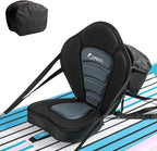 UPWELL Universal Kayak Seat with Detachable Storage Bag & 4 Adjustable Strap, Paddle Board Seat with Memory Foam Padded and Backrest for Kayak, Canoe, Sup