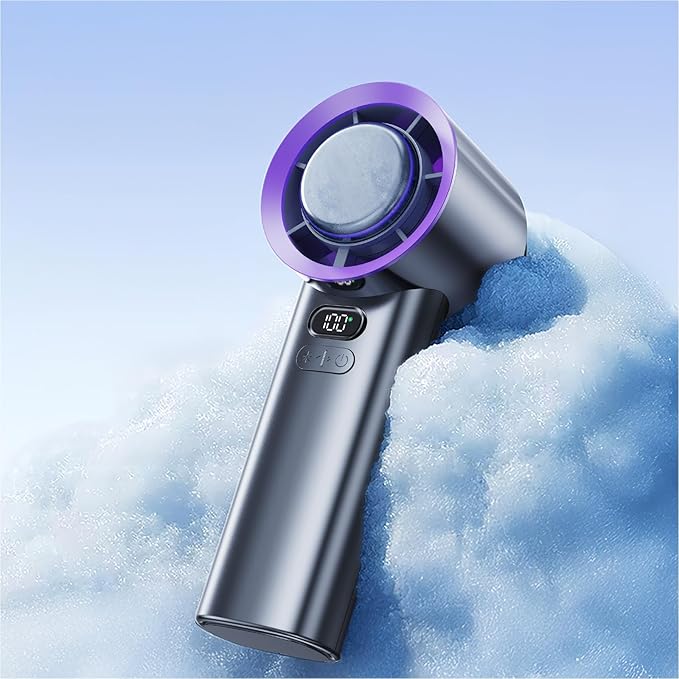 Portable Fan For Travel Mini: Small Pocket Handheld Fan Personal Rechargeable Turbo Battery Operated USB High Speed Keeping Cool In Hot Weather Summer Beach For Women - Gray