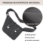 Anti Theft Crossbody Bags for Women Men, Multi-Pocket Shoulder Bag, Slim Sling Bags with 2 RFID Blocking Card