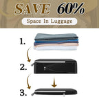 Hosuly 6 Pcs 11 x 7'' Compression Packing Cube Bag Extra Large Travel Expandable Space Saving Organizers XL for Luggage Storage(Black)